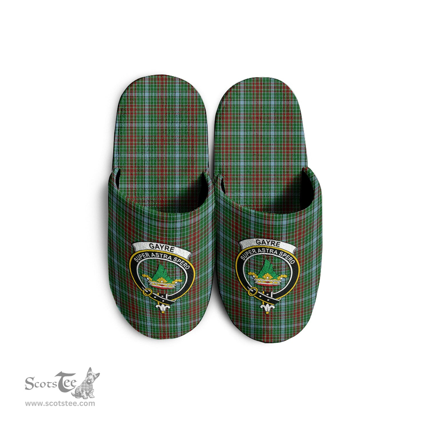 Scottish Gayre Clan Family Crest Tartan House Slippers