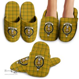 Scottish Houston Clan Family Crest Tartan House Slippers