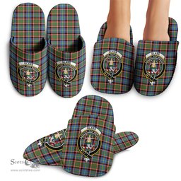 Scottish Glass Clan Family Crest Tartan House Slippers