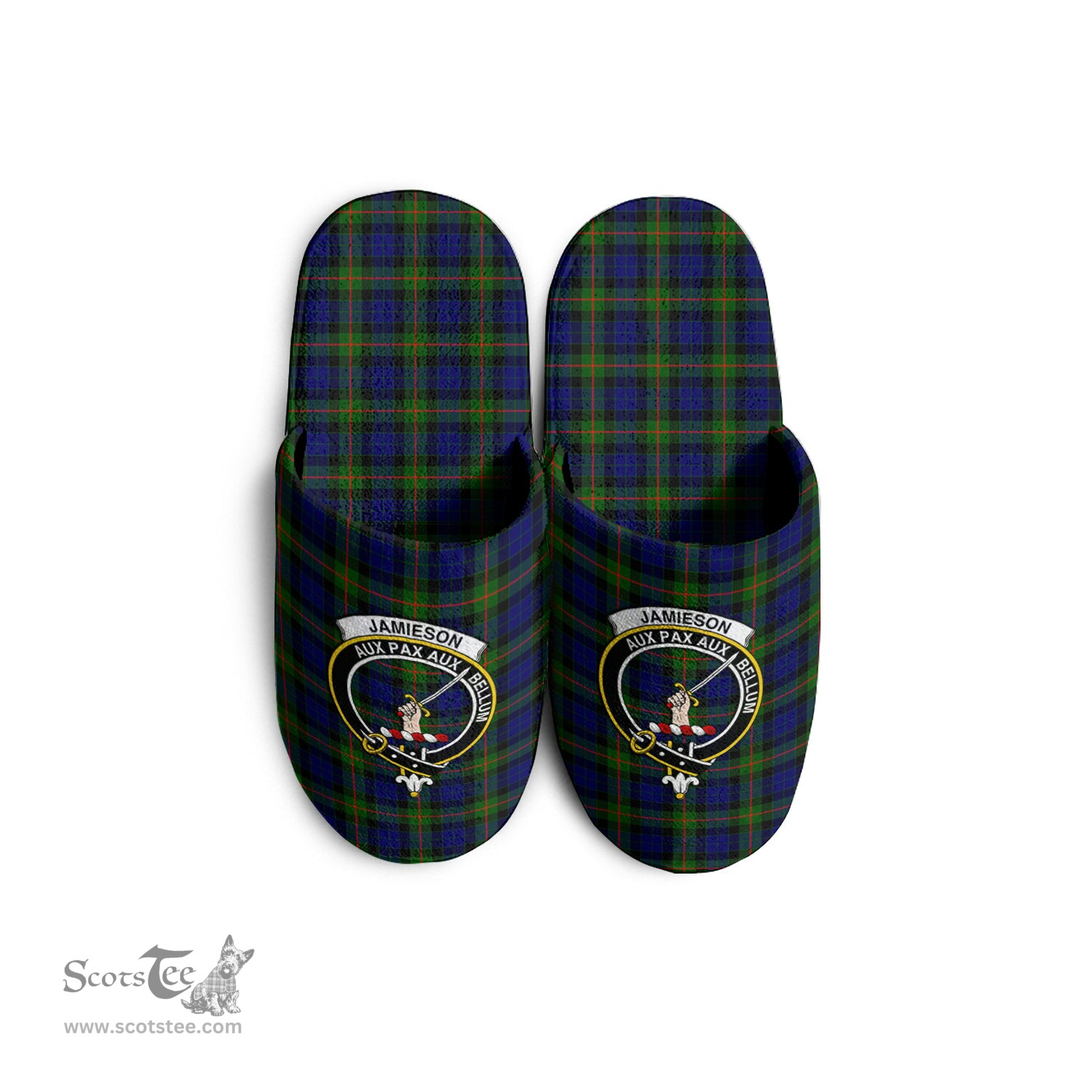 Scottish Jamieson Clan Family Crest Tartan House Slippers