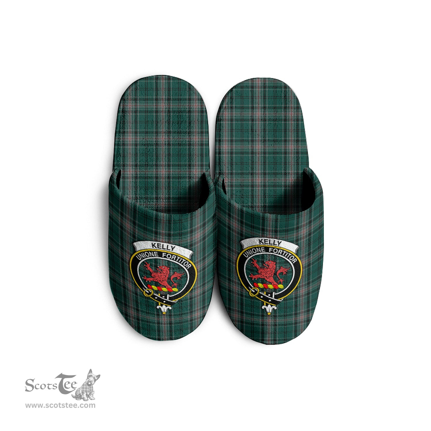 Scottish Kelly of Sleat Hunting Clan Family Crest Tartan House Slippers