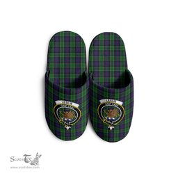 Scottish Leslie Hunting Clan Family Crest Tartan House Slippers