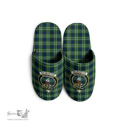 Scottish Haliburton Clan Family Crest Tartan House Slippers