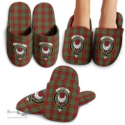 Scottish Leask Clan Family Crest Tartan House Slippers