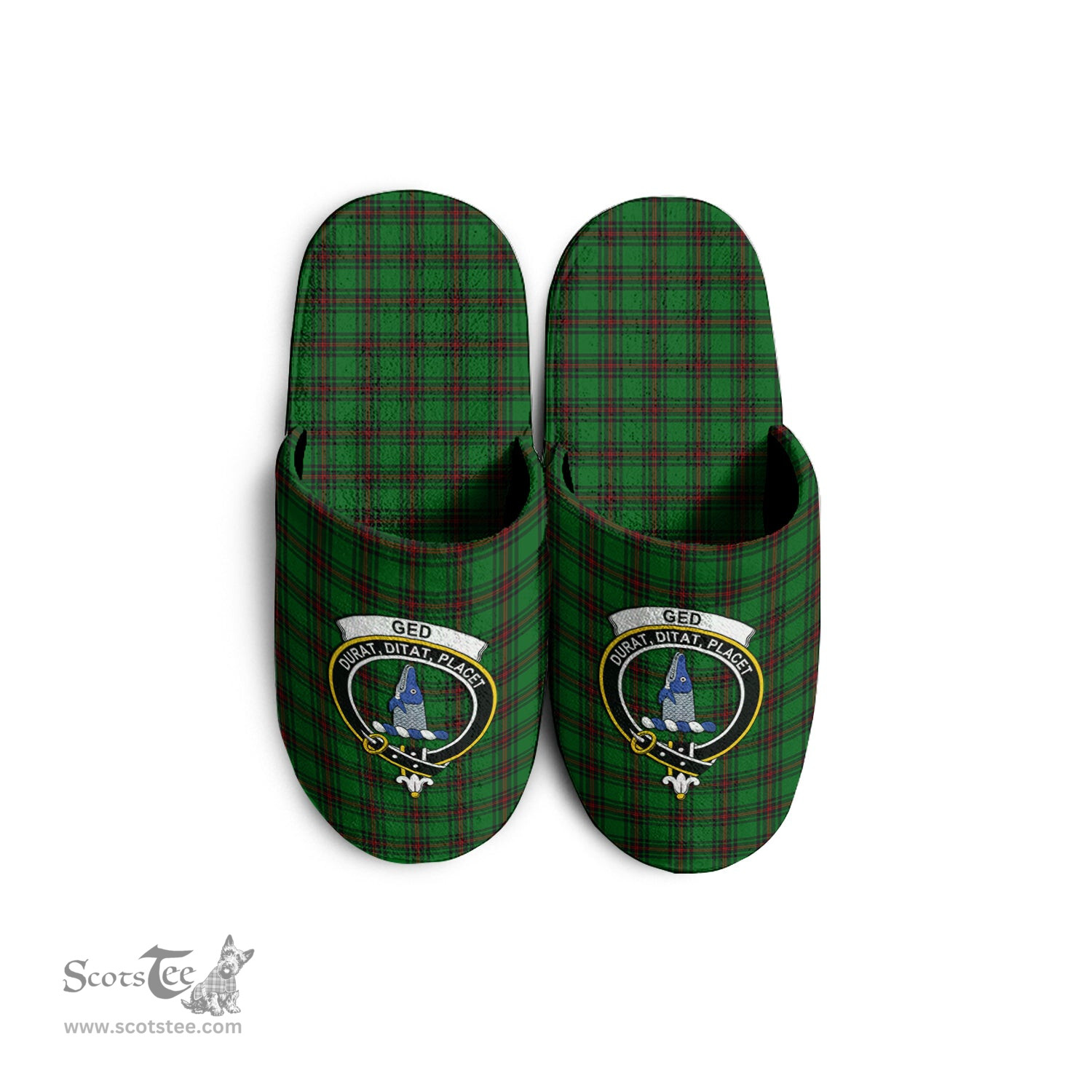 Scottish Ged Clan Family Crest Tartan House Slippers