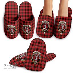 Scottish MacQueen Modern Clan Family Crest Tartan House Slippers