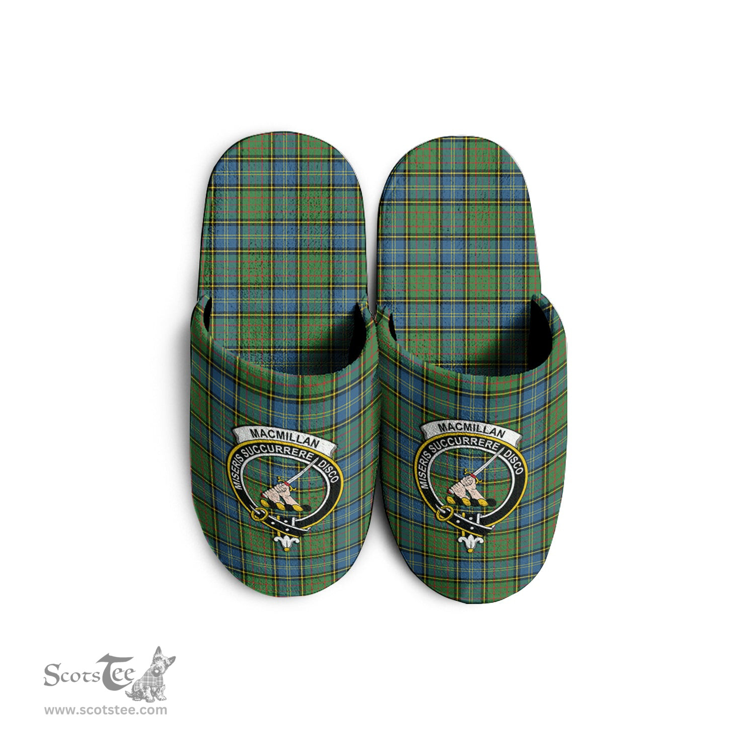 Scottish MacMillan Hunting Ancient Clan Family Crest Tartan House Slippers