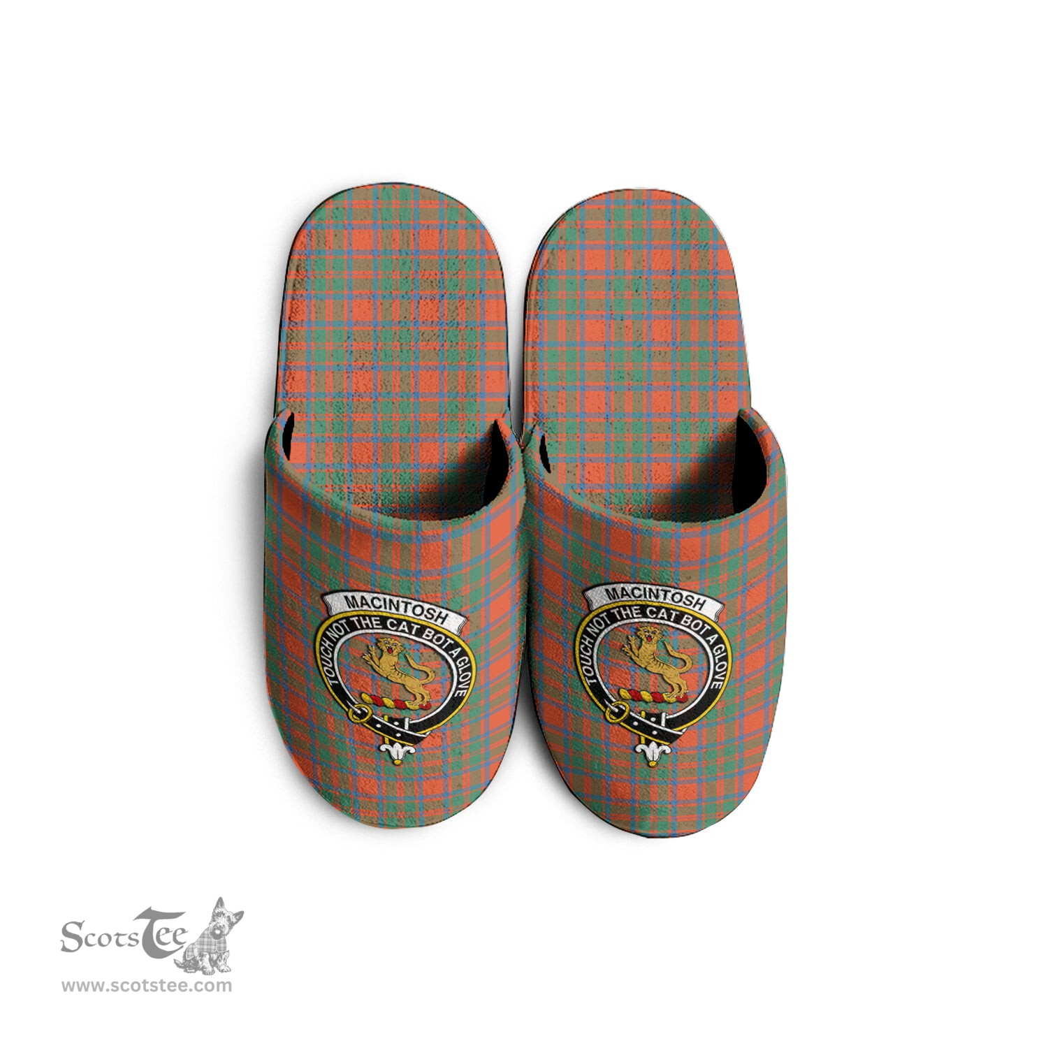 Scottish MacIntosh Ancient Clan Family Crest Tartan House Slippers