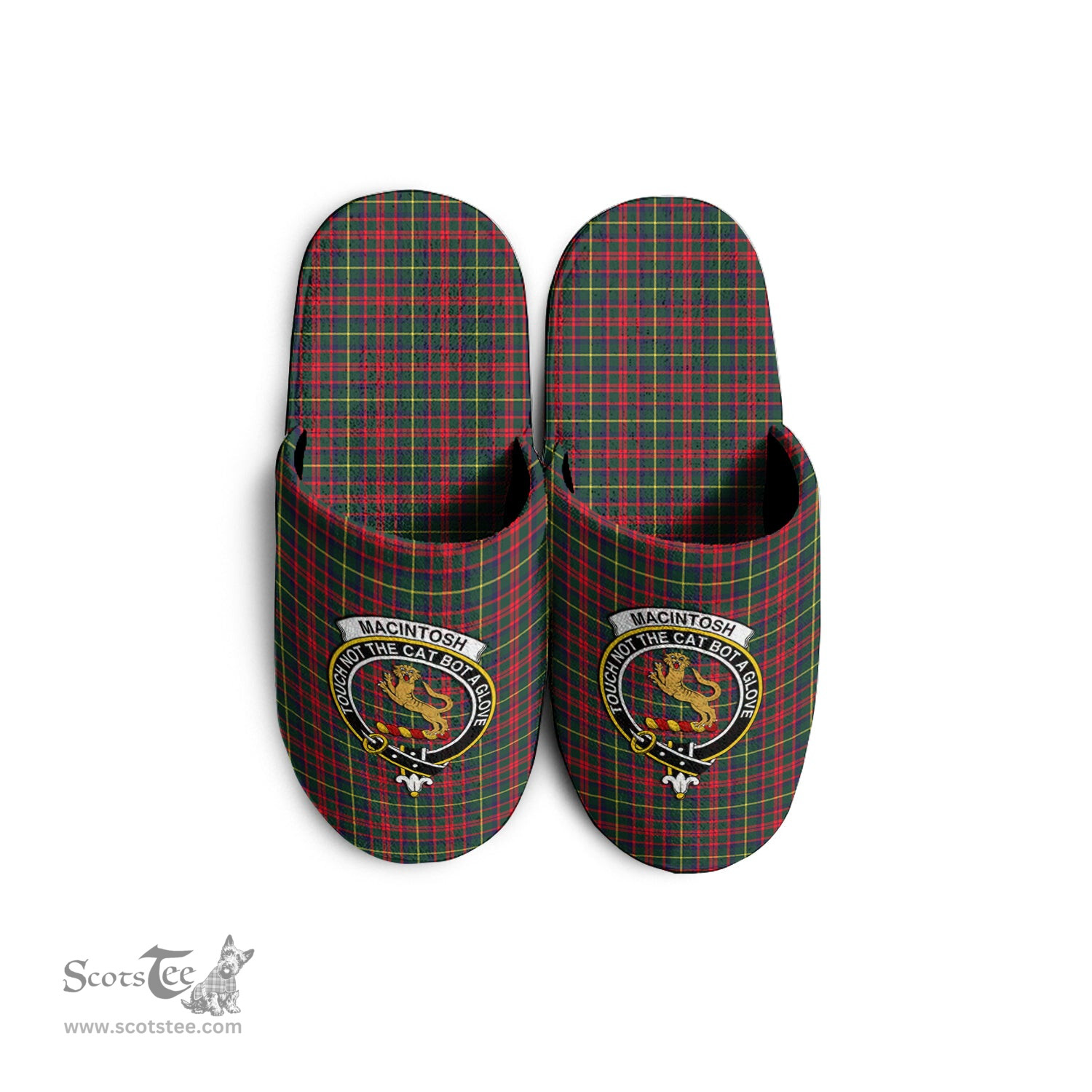 Scottish MacIntosh Hunting Modern Clan Family Crest Tartan House Slippers