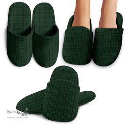 Scottish Menzies Green Clan Tartan House Slippers