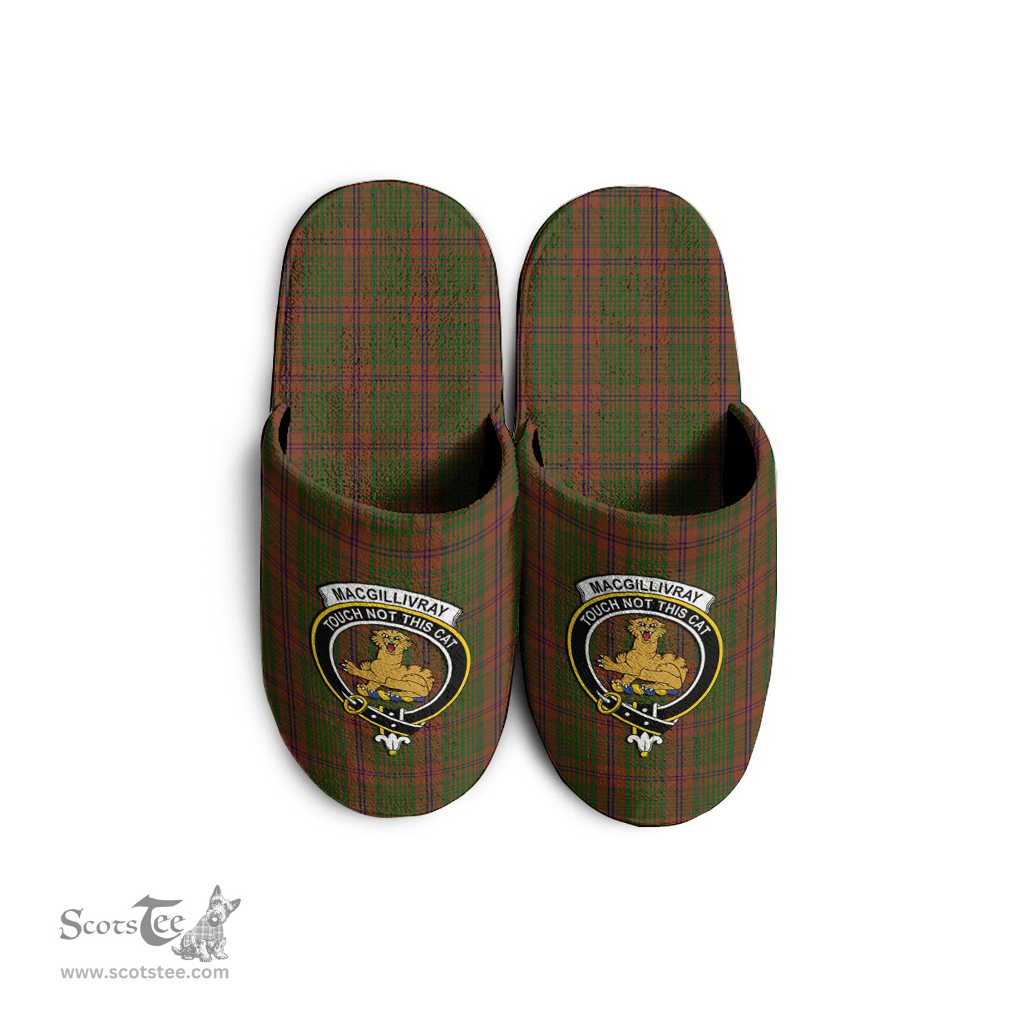 Scottish MacGillivray Hunting Clan Family Crest Tartan House Slippers