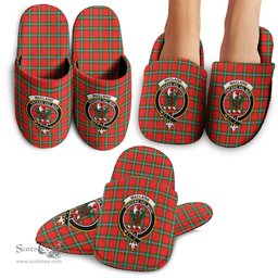 Scottish MacLaine of Loch Buie Clan Family Crest Tartan House Slippers