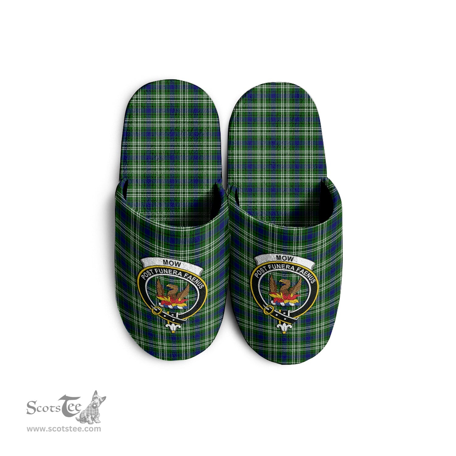Scottish Mow Clan Family Crest Tartan House Slippers