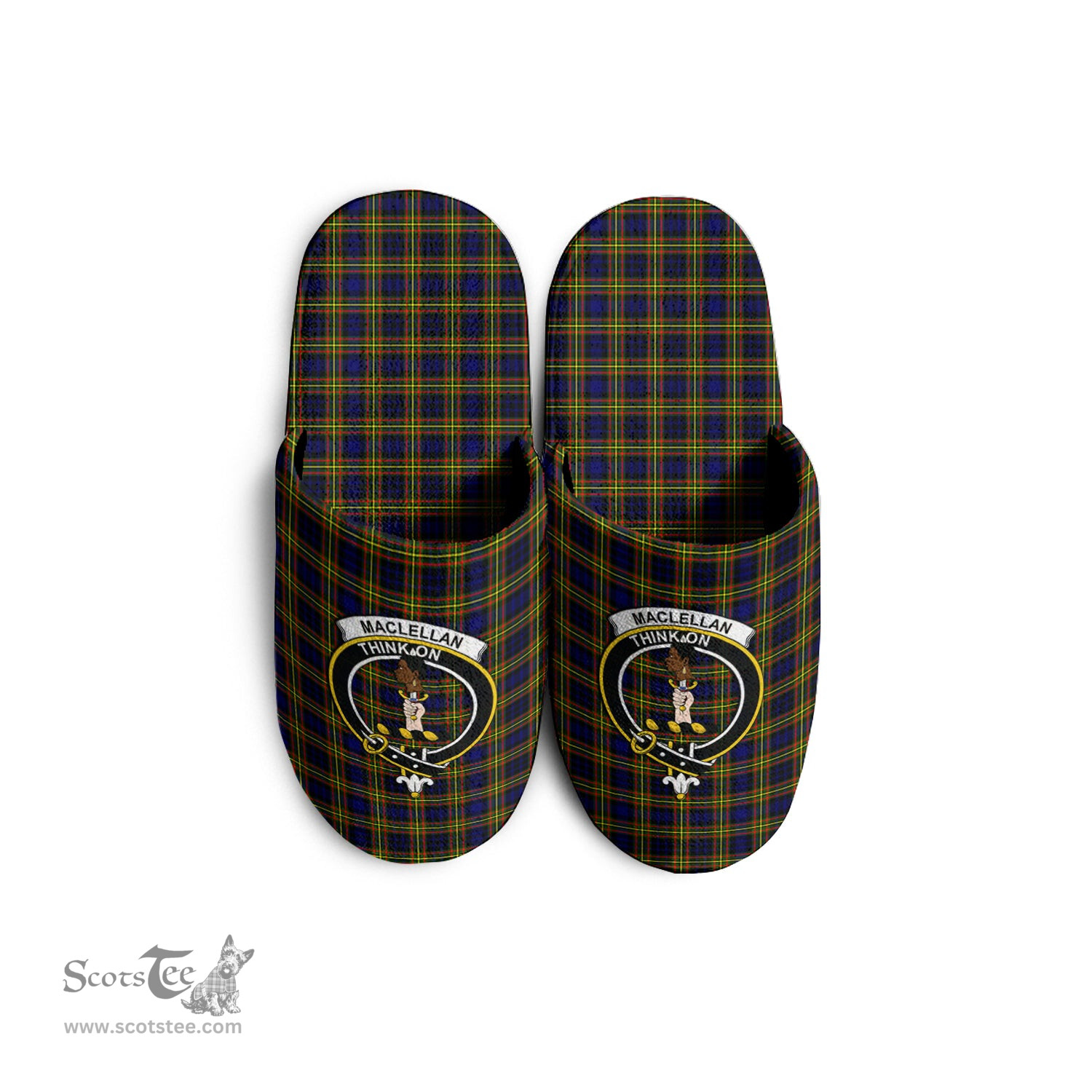 Scottish MacLellan Modern Clan Family Crest Tartan House Slippers