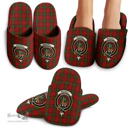 Scottish Maxwell Clan Family Crest Tartan House Slippers