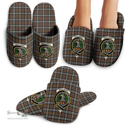 Scottish MacLaren Weathered Clan Family Crest Tartan House Slippers