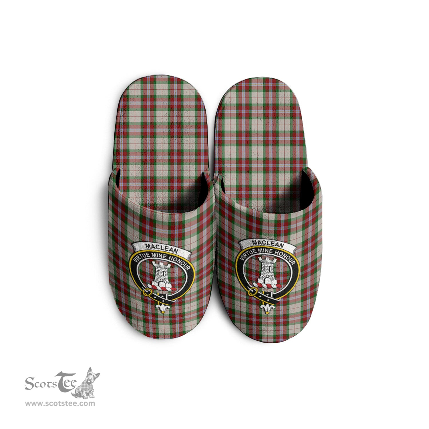 Scottish MacLean Dress Clan Family Crest Tartan House Slippers