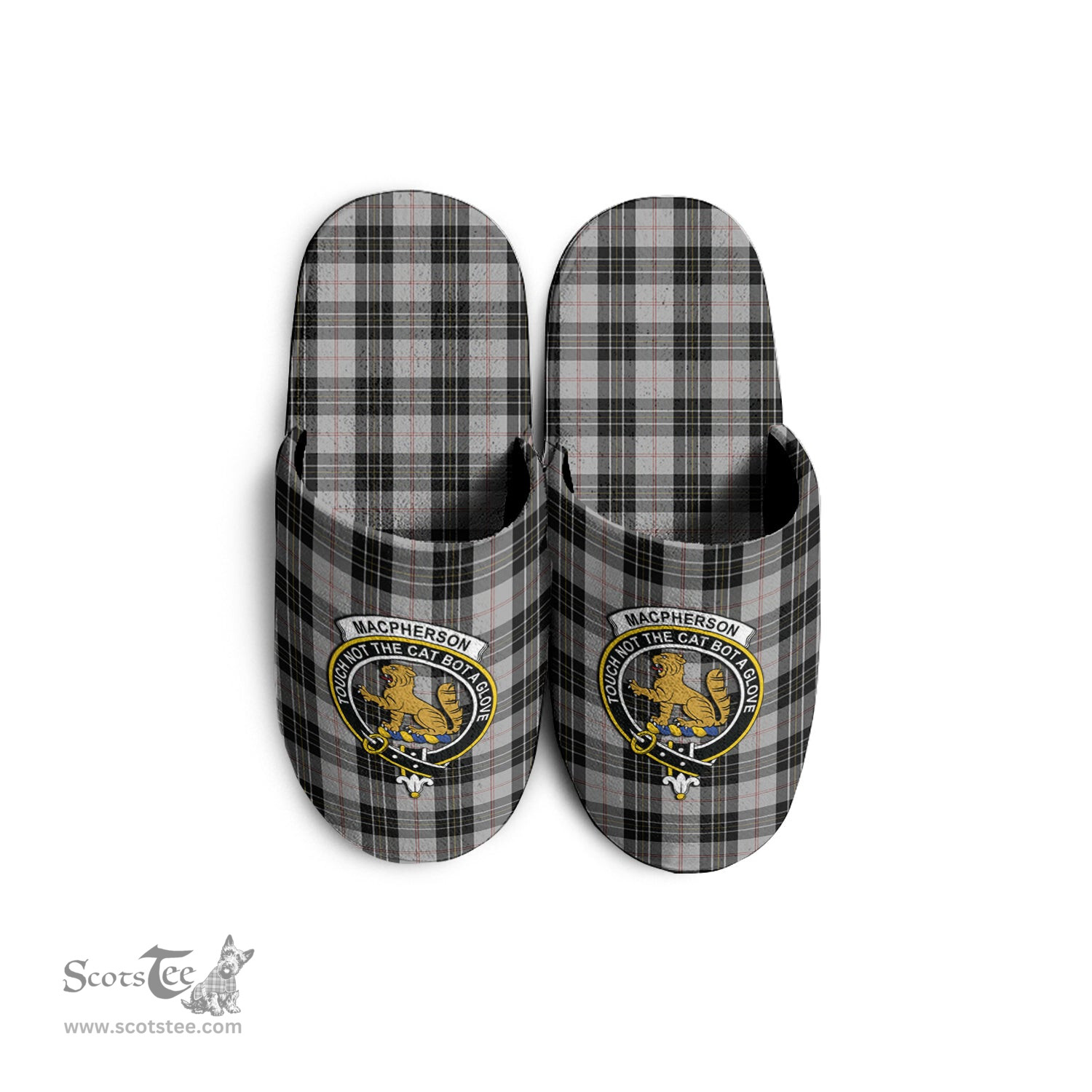 Scottish MacPherson Dress Clan Family Crest Tartan House Slippers