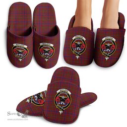 Scottish MacLeod Red Clan Family Crest Tartan House Slippers