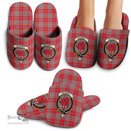 Scottish Moubray Clan Family Crest Tartan House Slippers