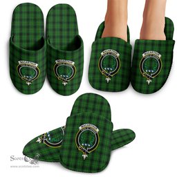 Scottish MacArthur Highland Clan Family Crest Tartan House Slippers