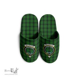 Scottish MacArthur Highland Clan Family Crest Tartan House Slippers