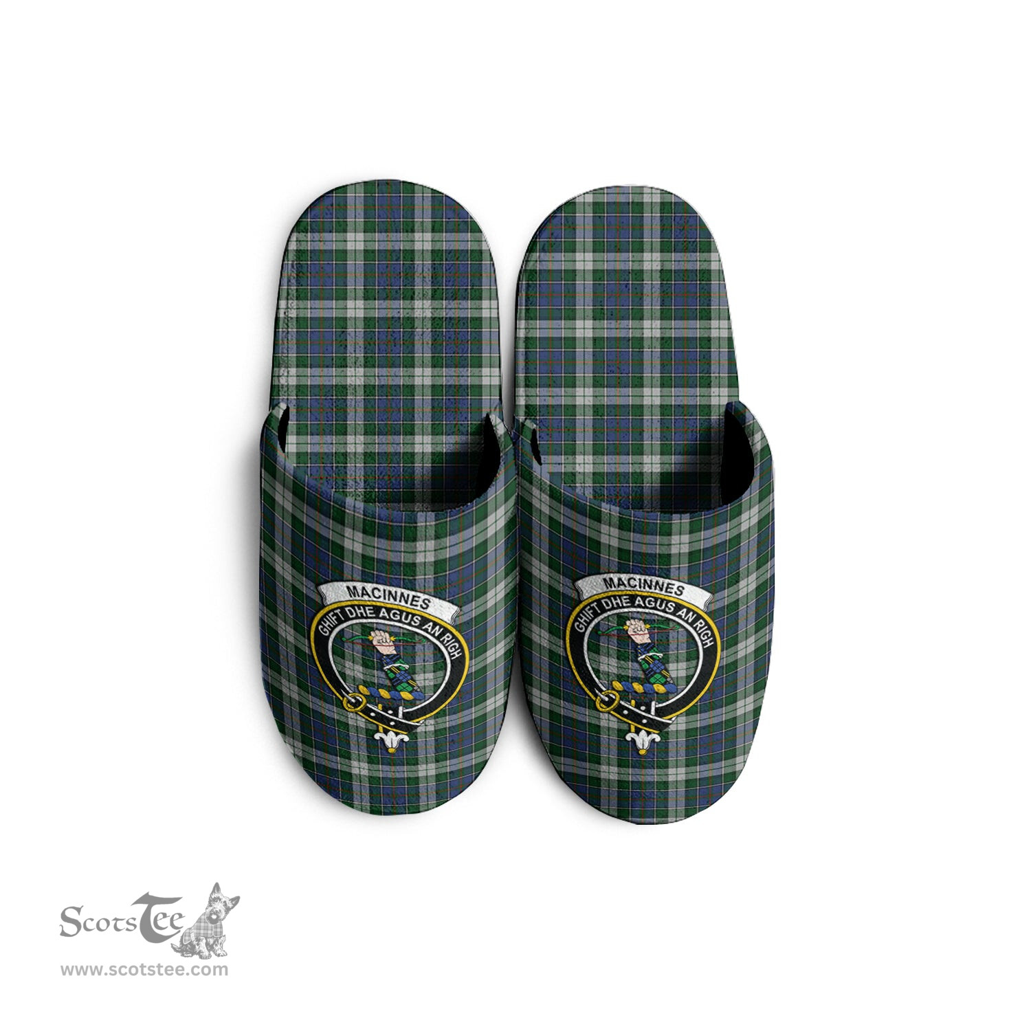 Scottish MacInnes Dress Clan Family Crest Tartan House Slippers