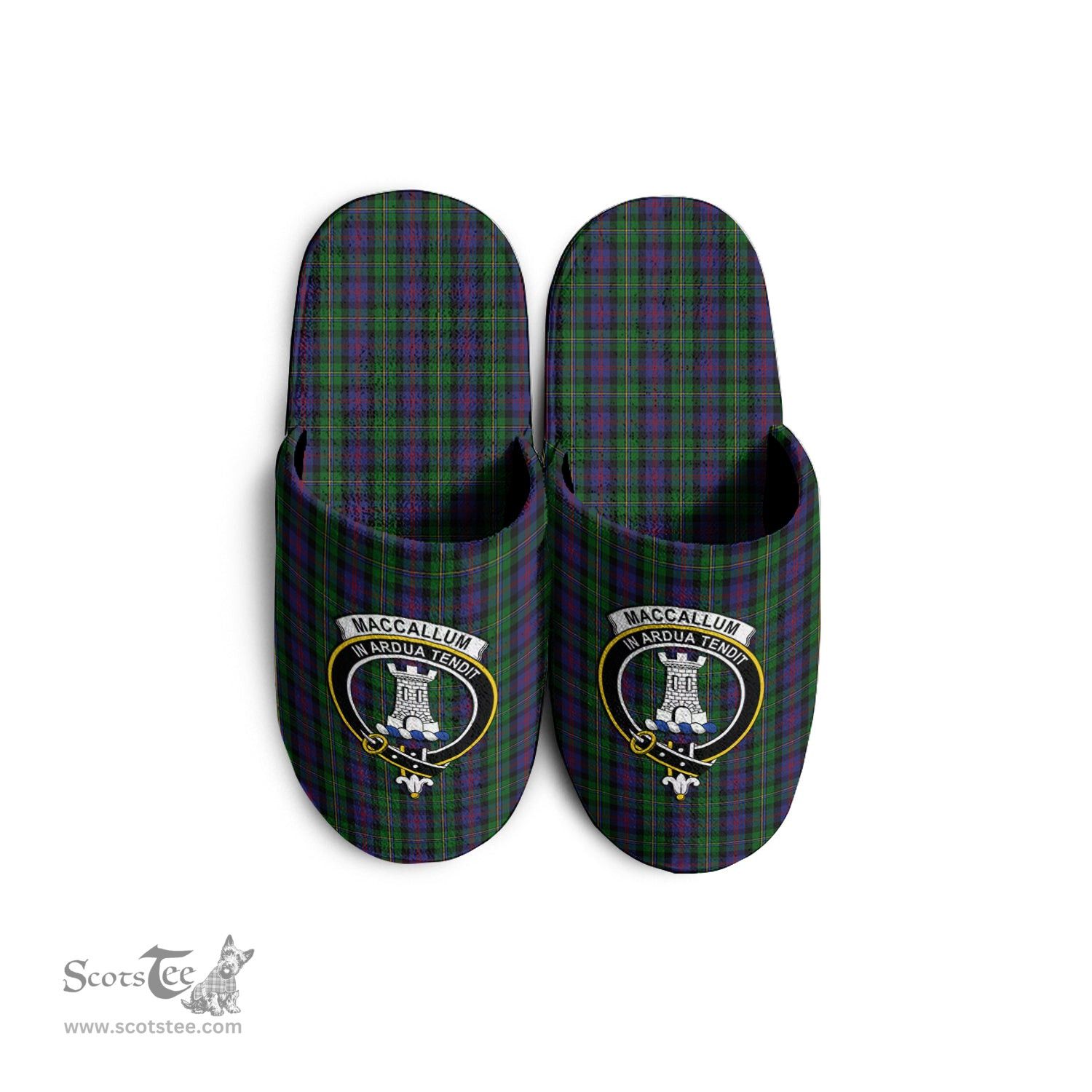 Scottish MacCallum Clan Family Crest Tartan House Slippers