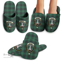 Scottish MacLean Hunting Ancient Clan Family Crest Tartan House Slippers