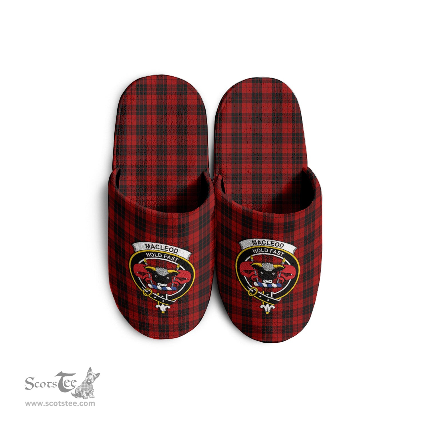 Scottish MacLeod of Raasay Highland Clan Family Crest Tartan House Slippers