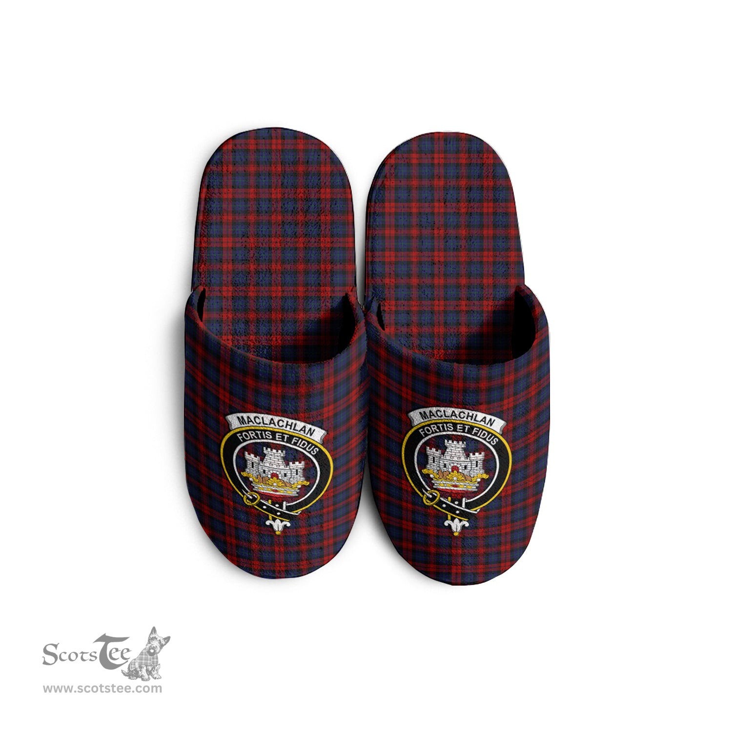 Scottish MacLachlan Clan Family Crest Tartan House Slippers