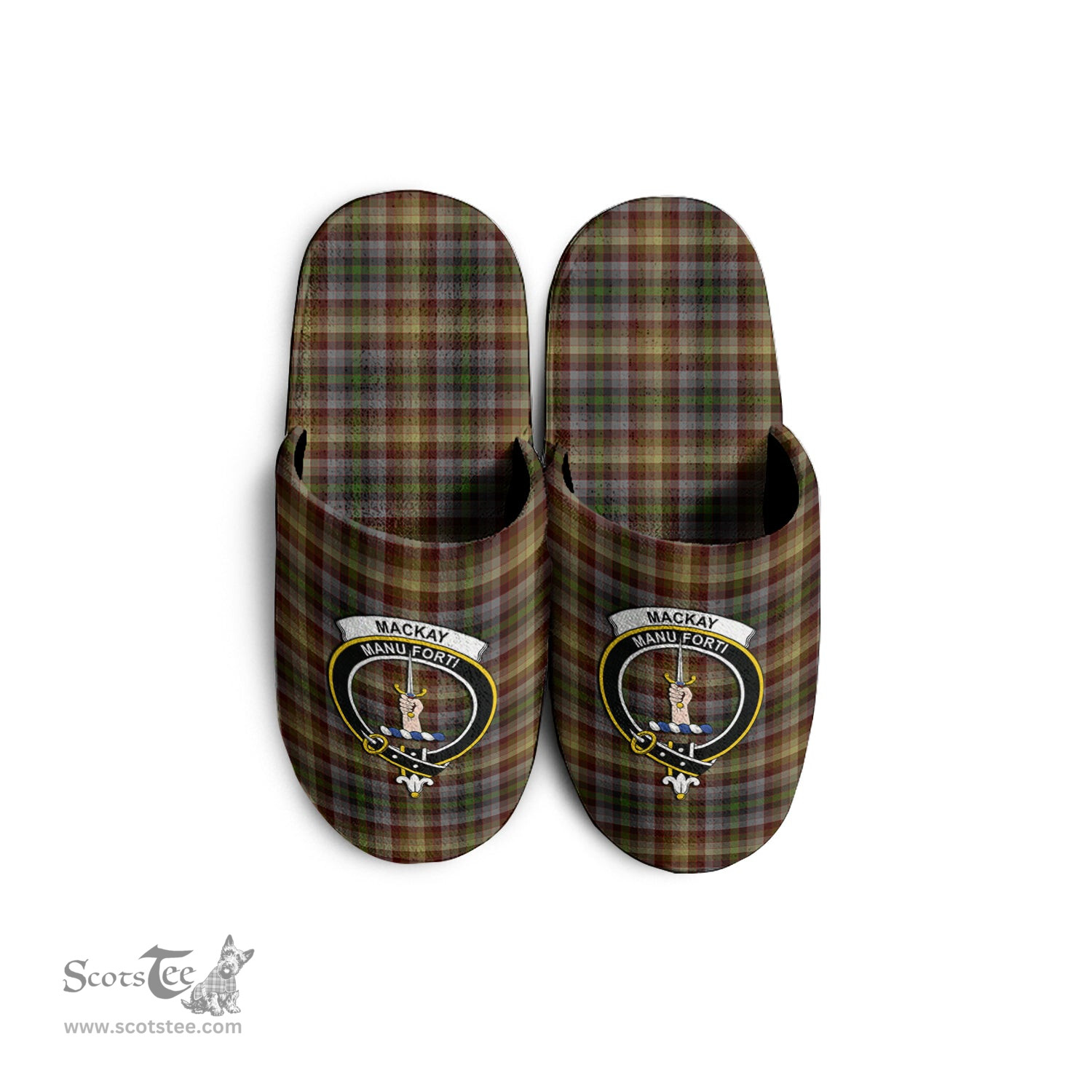 Scottish MacKay of Strathnaver Clan Family Crest Tartan House Slippers