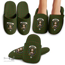 Scottish Menzies Clan Family Crest Tartan House Slippers