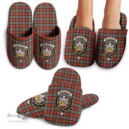 Scottish MacLachlan Weathered Clan Family Crest Tartan House Slippers