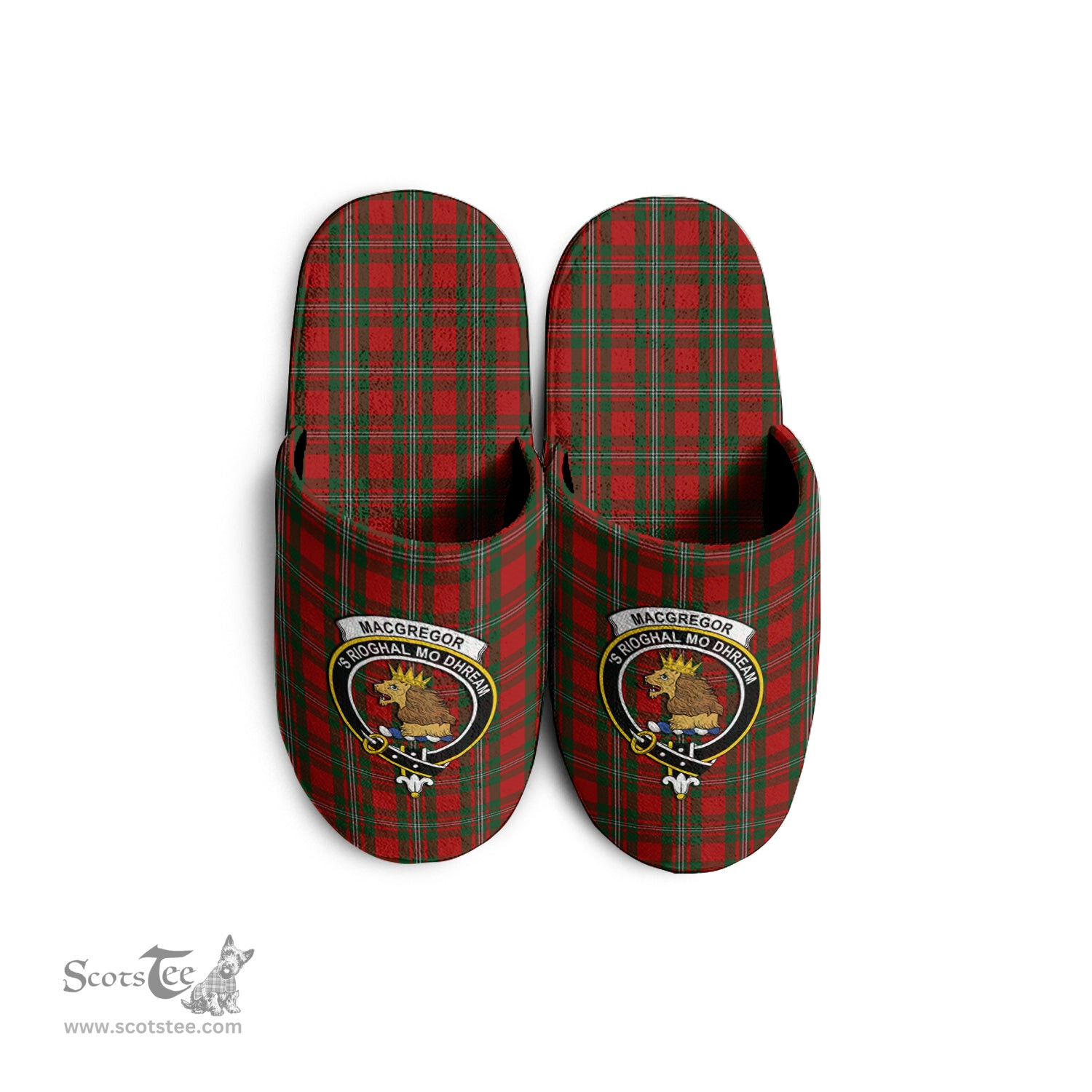 Scottish MacGregor Clan Family Crest Tartan House Slippers