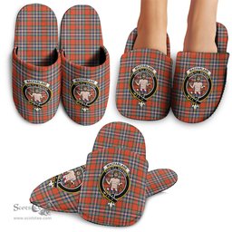 Scottish MacFarlane Ancient Clan Family Crest Tartan House Slippers
