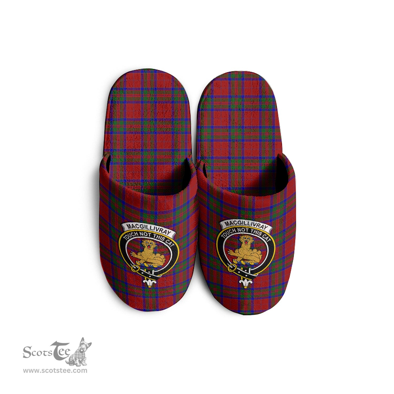 Scottish MacGillivray Clan Family Crest Tartan House Slippers