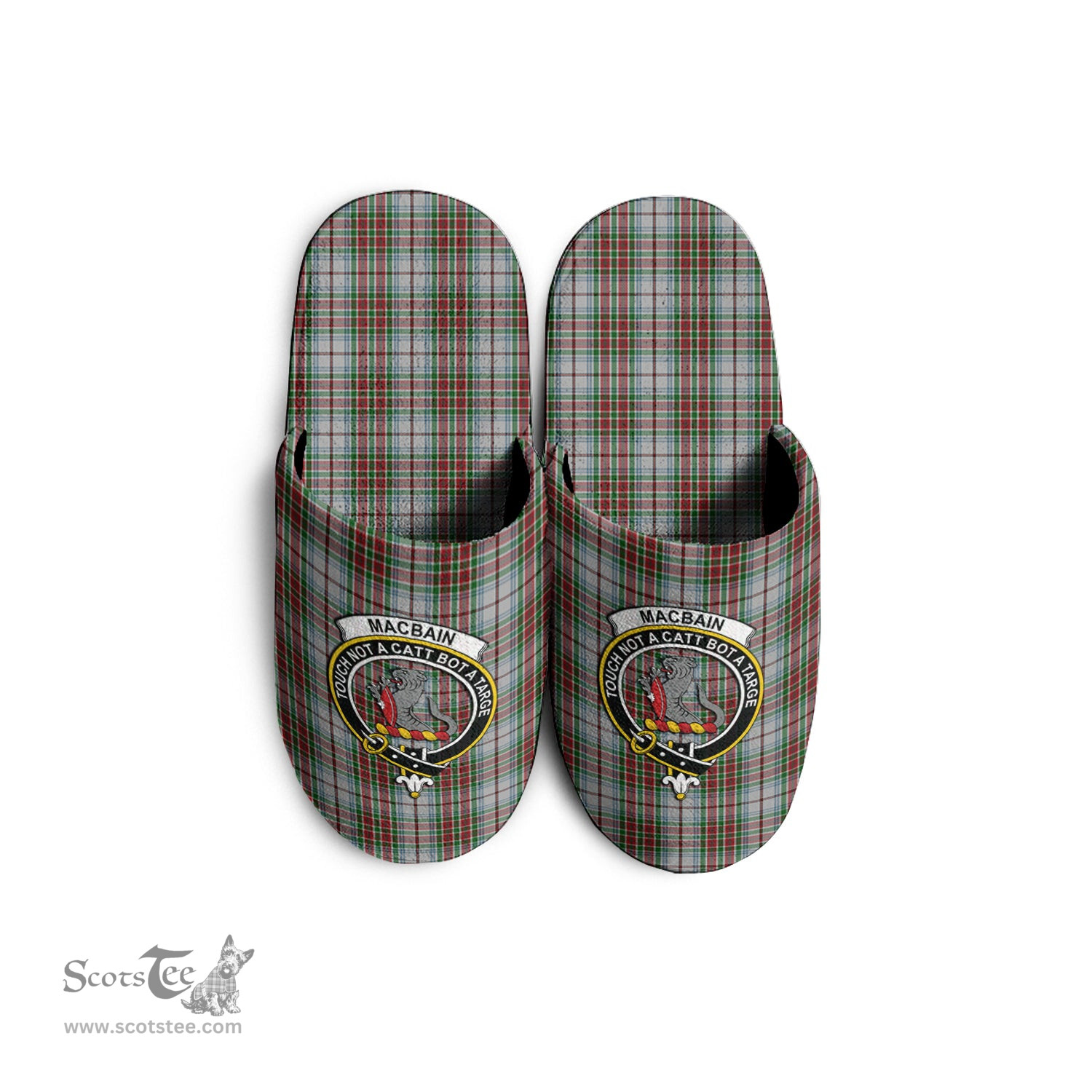 Scottish MacBain Dress Clan Family Crest Tartan House Slippers