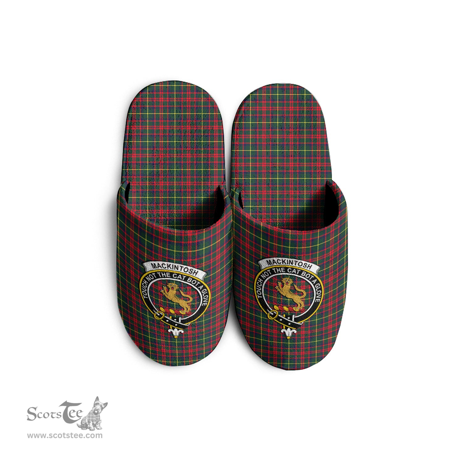 Scottish MacKintosh Hunting Modern Clan Family Crest Tartan House Slippers