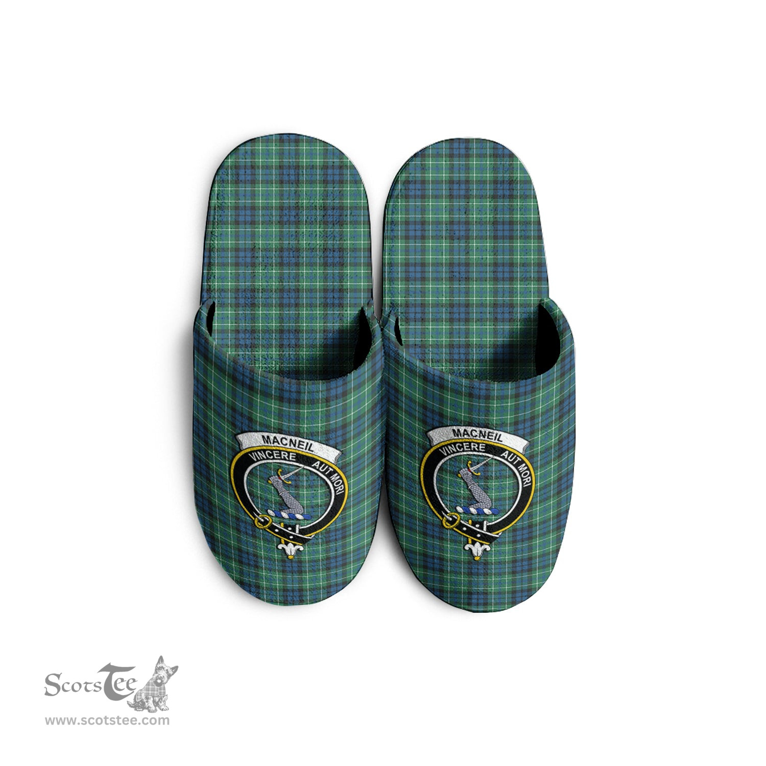 Scottish MacNeil of Colonsay Ancient Clan Family Crest Tartan House Slippers