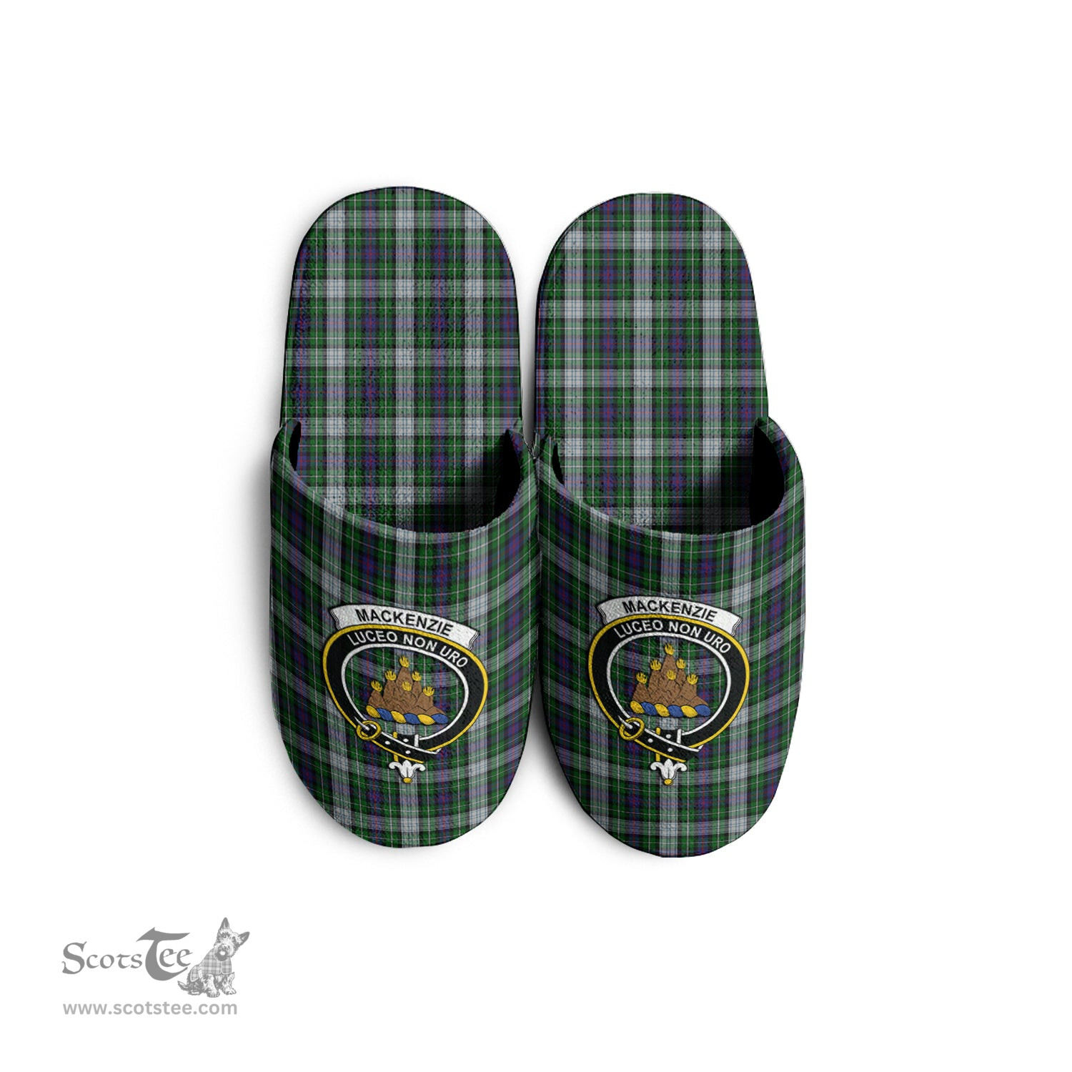 Scottish MacKenzie Dress Clan Family Crest Tartan House Slippers