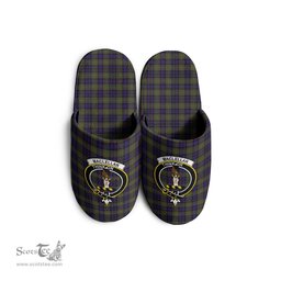 Scottish MacLellan Clan Family Crest Tartan House Slippers