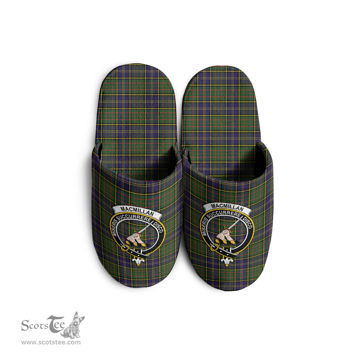 Scottish MacMillan Hunting Modern Clan Family Crest Tartan House Slippers