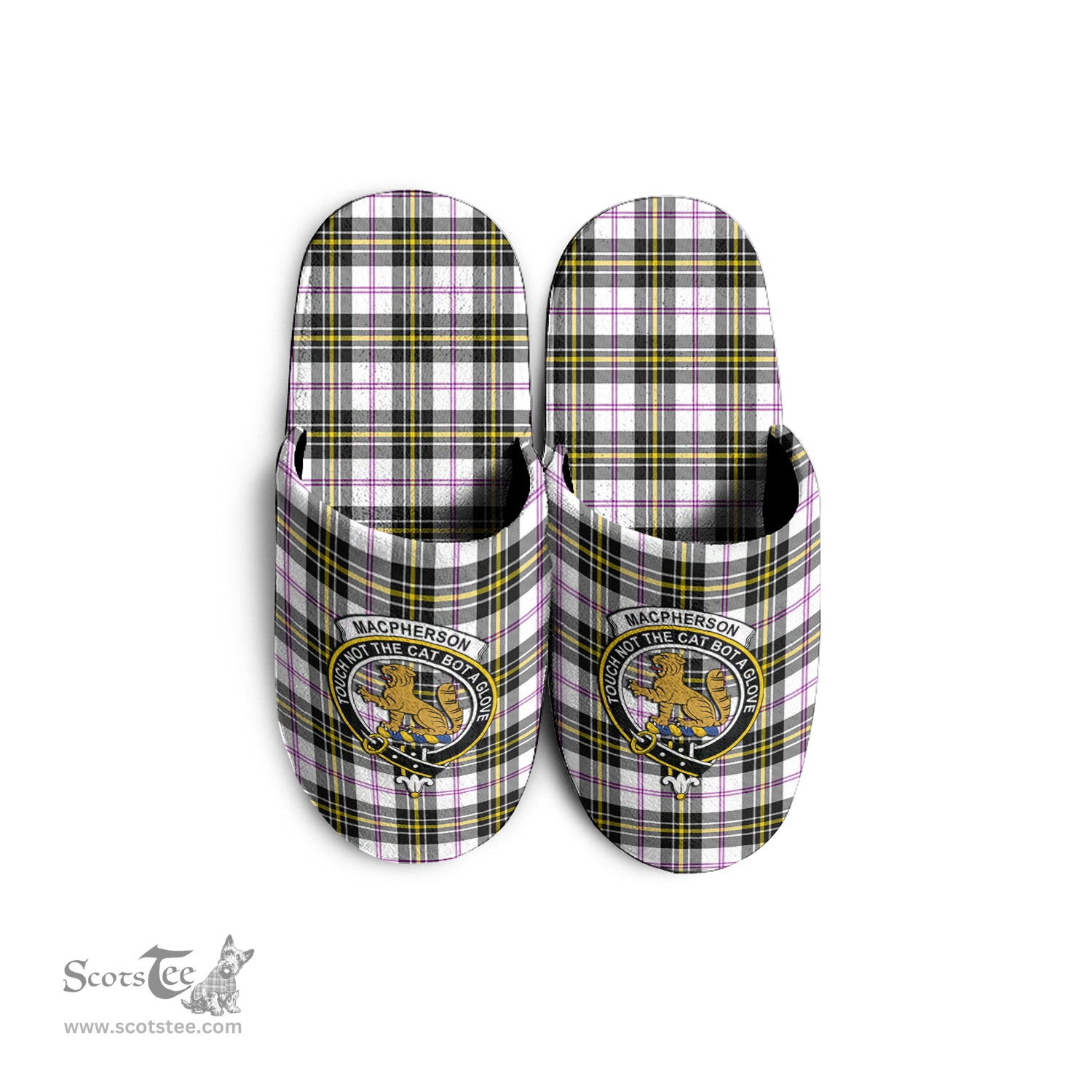 Scottish MacPherson Dress Modern Clan Family Crest Tartan House Slippers