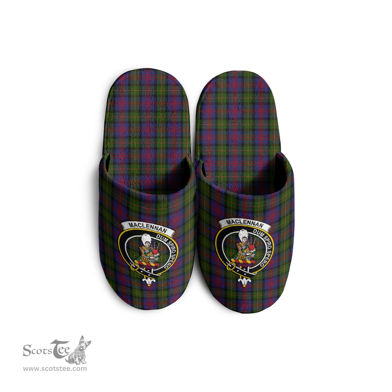 Scottish MacLennan Clan Family Crest Tartan House Slippers