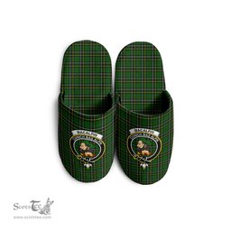 Scottish MacAlpin Modern Clan Family Crest Tartan House Slippers