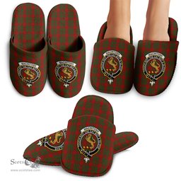 Scottish MacIntosh Red Clan Family Crest Tartan House Slippers