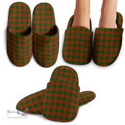 Scottish Menzies Green Modern Clan Tartan House Slippers
