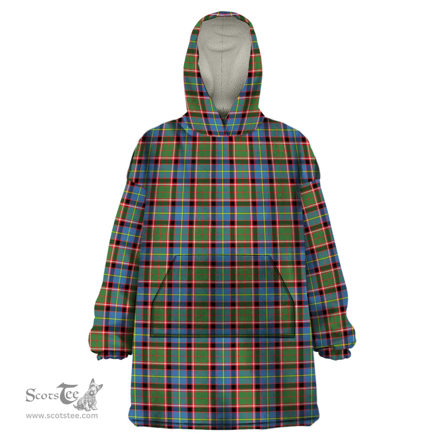 Scottish Aikenhead Clan Tartan Snuggie Hoodie Plaid Wearable Blanket Hoodie