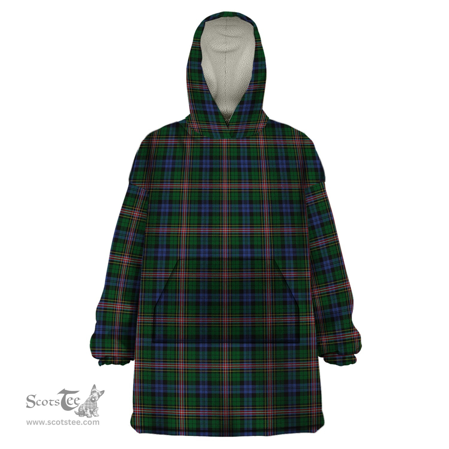 Scottish Allison Clan Tartan Snuggie Hoodie Plaid Wearable Blanket Hoodie